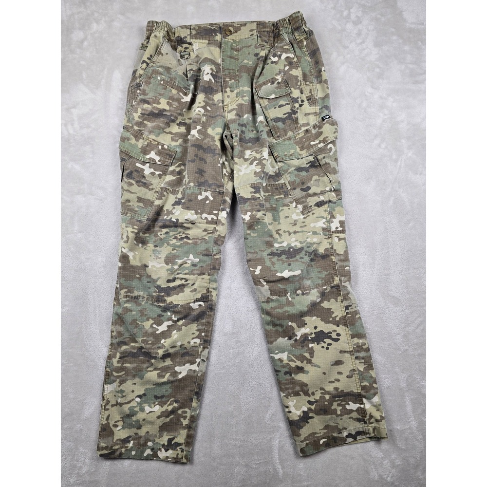 CQR Tactical Cargo Pants Mens 36x32 Camo Ripstop TLP109 Pockets *Read